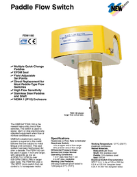 Thumbnail of document Data Sheet - FSW-160 Heavy Duty Paddle Flow Switch